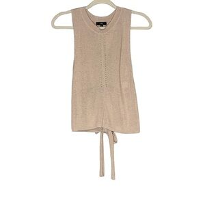 Fate sleeveless tank sweater‎ blouse with tie in back. Size M